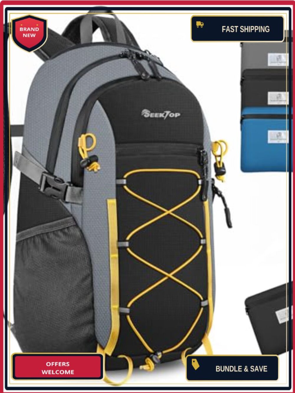 Packable Waterproof Hiking Backpack 20L Lightweight Daypack Foldable Travel